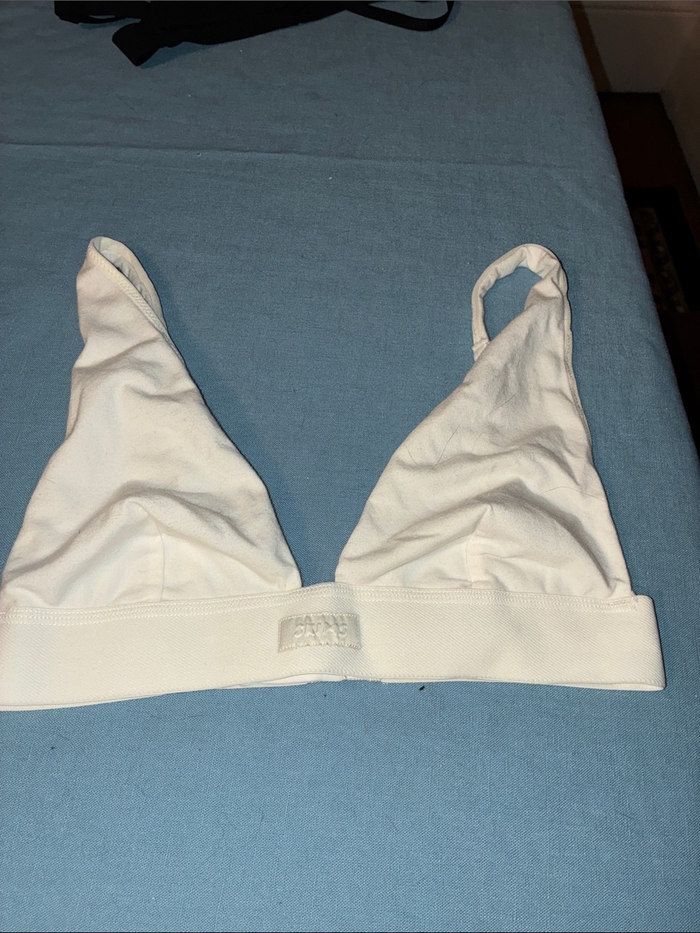 Skims White Triangle Bralette
